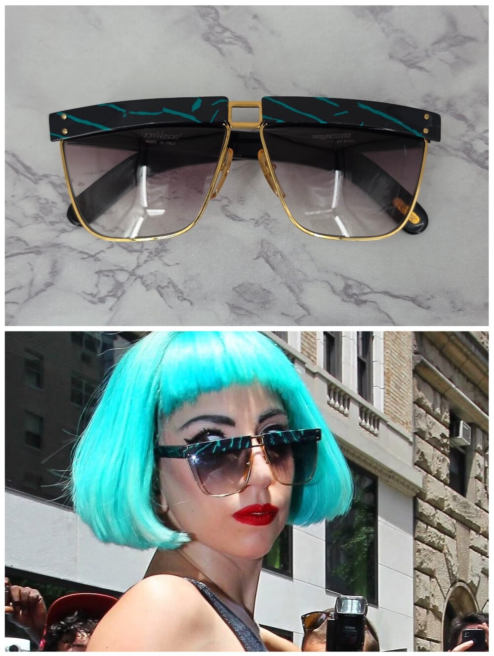 Gianni Versace Perspectives 402 910 Sunglasses Vintage 80s ASO Lady Gaga